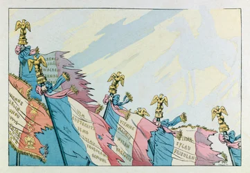 Jacques Marie Gaston Onfray de Breville dit JOB (1858 - 1931); Ilustración del libro "Las espadas de Francia": Las águilas de Napoleón; Colección privada