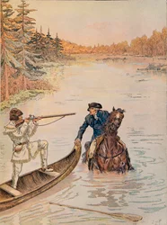 Georges Washington juega al guardia de caza en sus tierras, Colección Privada