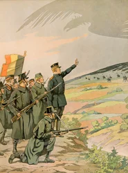 Jacques Marie Gaston Onfroy de Breville, llamado JOB (1858-1931) - Historia de Bélgica: el rey Alberto (1875-1934) y el ejército belga se enfrentan a la invasión alemana durante la Primera Guerra Mundial, Colección privada