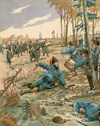 Jacques Marie Gaston Onfroy de Breville dit JOB - Historia de Bélgica: Batalla de Berchem Lez Amberes, Frédéric de Merode es herido fatalmente mientras lucha contra el ejército holandés el 24 de octubre