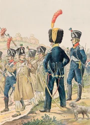 Jacques Marie Gaston Onfroy de Breville dit JOB - Atuendo de las tropas francesas en todos los tiempos: Oficiales de Voltigeurs y Cazadores de Infantería Ligera bajo el Primer Imperio