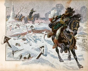 Joachim Murat en la Batalla de Eylau el 8 de febrero