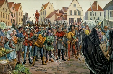 María de Borgoña (1457-1482), Duquesa de Borgoña, pidió clemencia para sus consejeros en 1477