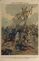 WW1: La captura de la bandera (ilustración)