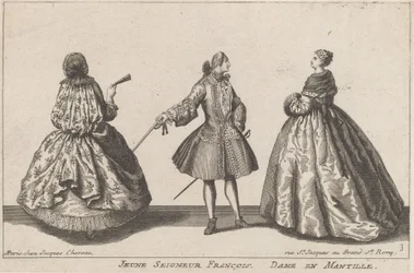 Joven señor francés/Dama en mantilla