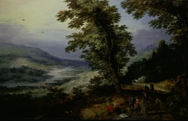 Camino de montaña con viajeros, c. 1610-25