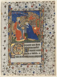 Bifolio de un libro de horas: Coronación de la Virgen